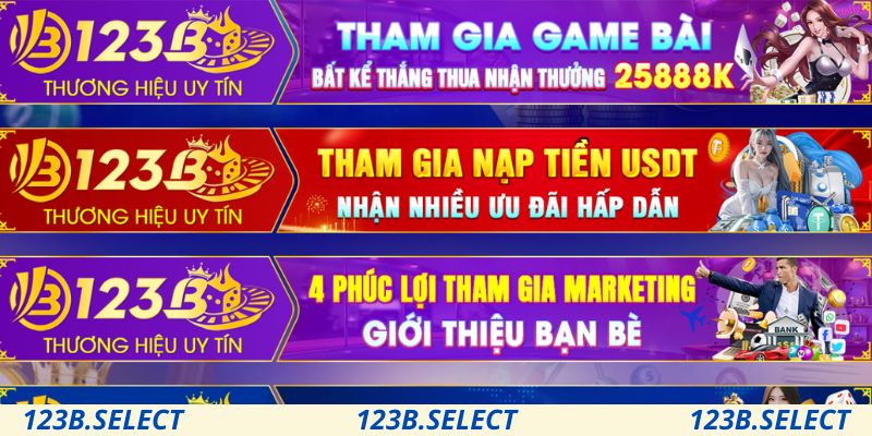 Khuyến mãi sau khi tải app 123B gồm những sự kiện nào?